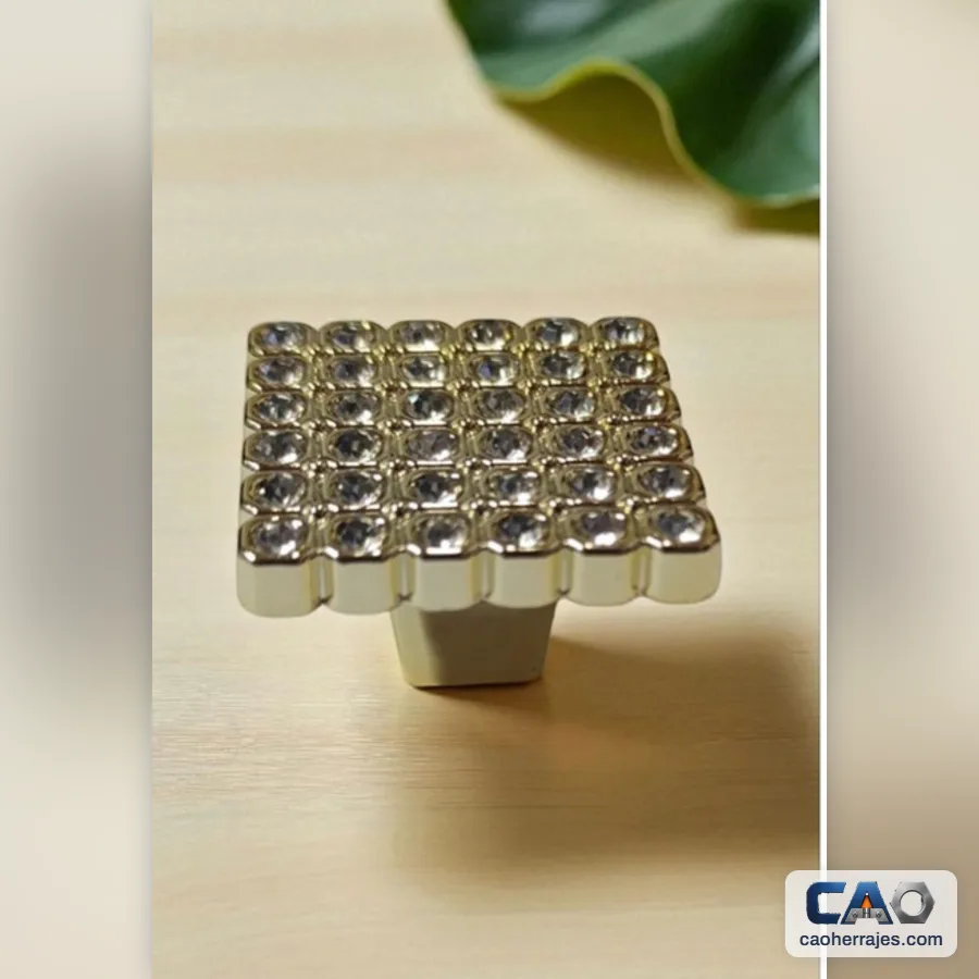 Botón cuadrado 111 con brillantes