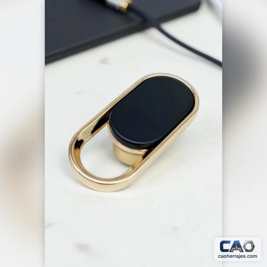 Botón 120 negro y dorado
