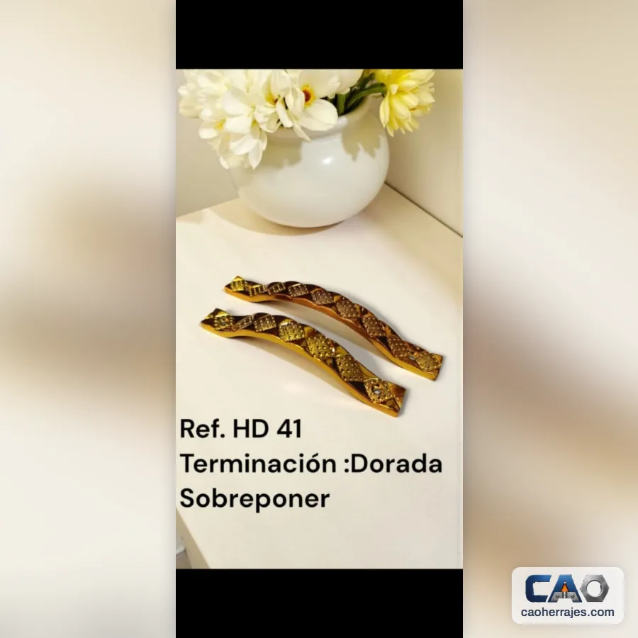 Manija HD 41 dorada de sobreponer