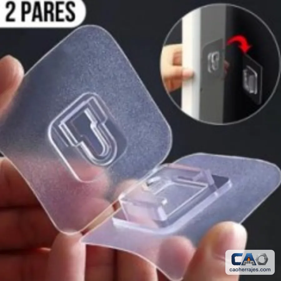 Gancho multiusos adhesivo (2 pares)