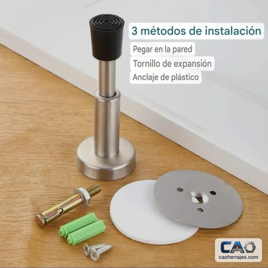 Tope de puerta en acero inoxidable